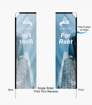 Rectangle Flag + Pole & Ground Stake - Image 3