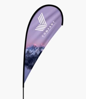Teardrop Flag + Pole & Ground Stake