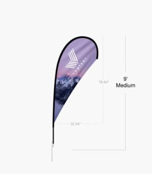 Teardrop Flag + Pole & Ground Stake - Image 5