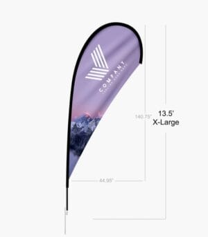 Teardrop Flag + Pole & Ground Stake - Image 7