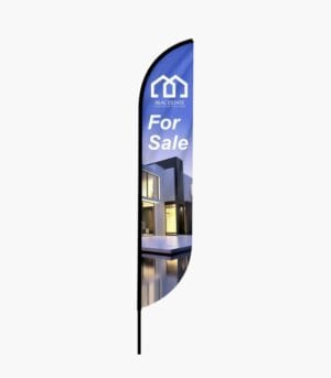 Feather Convex Flag + Pole & Ground Stake