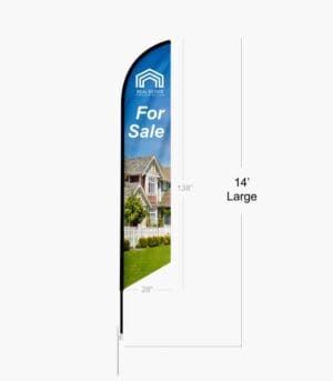 Feather Angled Flag + Pole & Ground Stake - Image 6