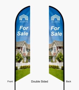 Feather Angled Flag + Pole & Ground Stake - Image 2