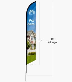 Feather Angled Flag + Pole & Ground Stake - Image 7